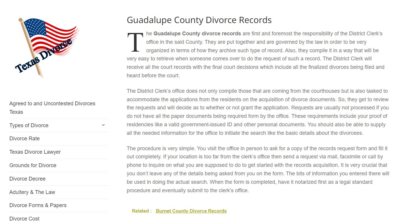 Guadalupe County Divorce Records – Divorce in Texas